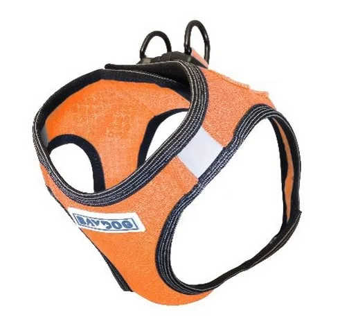 1ea Baydog XX-Small Orange Liberty Bay Harness - Dog/Cat Supplements